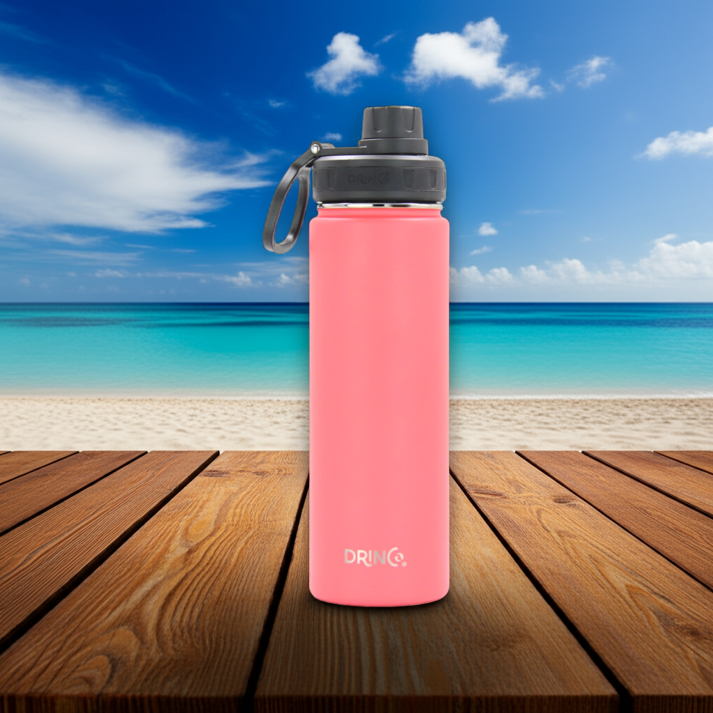 DRINCO® 22oz Stainless Steel Sport Water Bottle - Coral Paradise