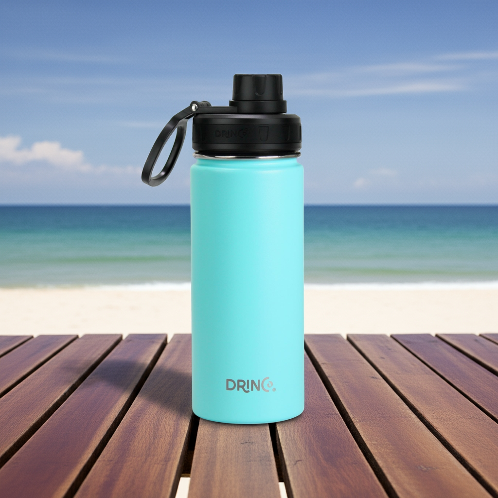 DRINCO® 18oz Stainless Steel Sport Water Bottle - Teal