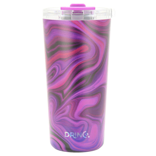 DRINCO® Seattle 20oz Insulated Tumbler Leakproof w/straw-Purple Swirl