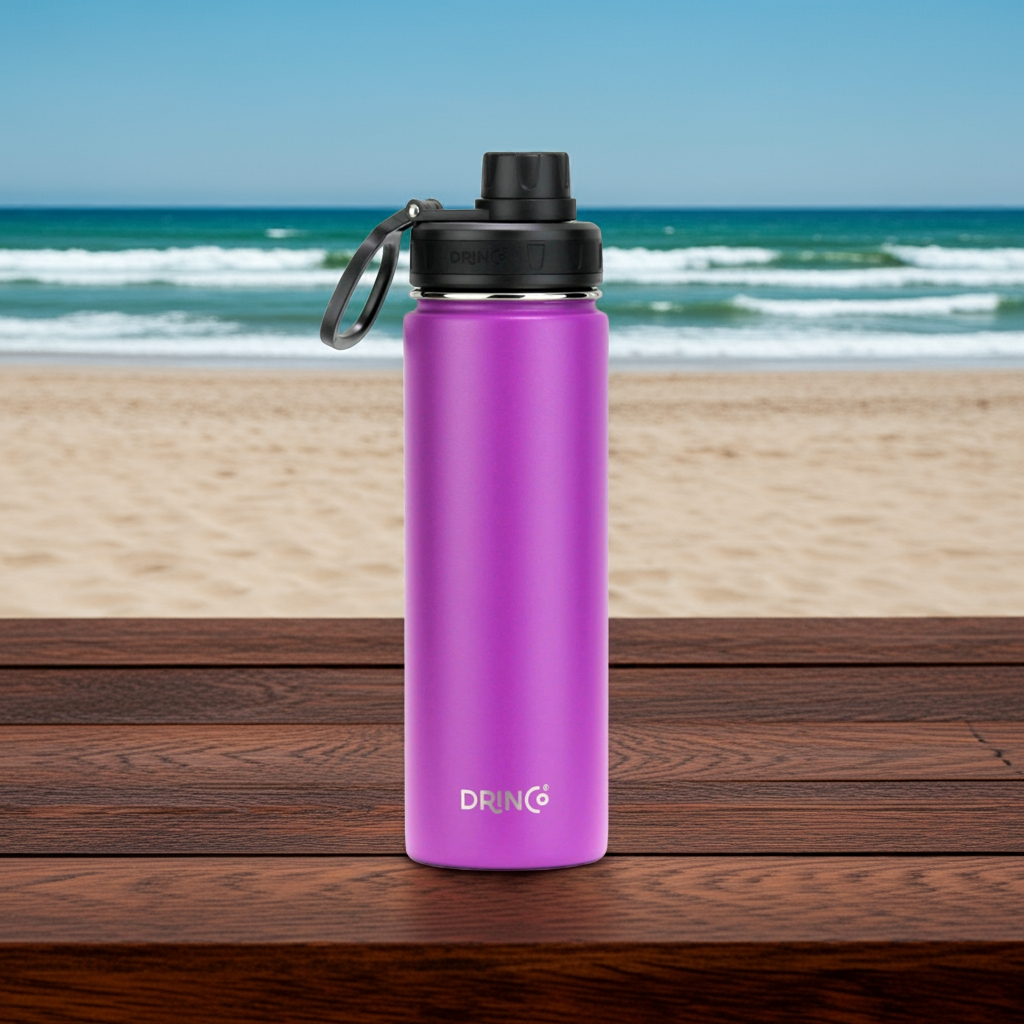 DRINCO® 22oz Stainless Steel Sport Water Bottle - Deep Purple