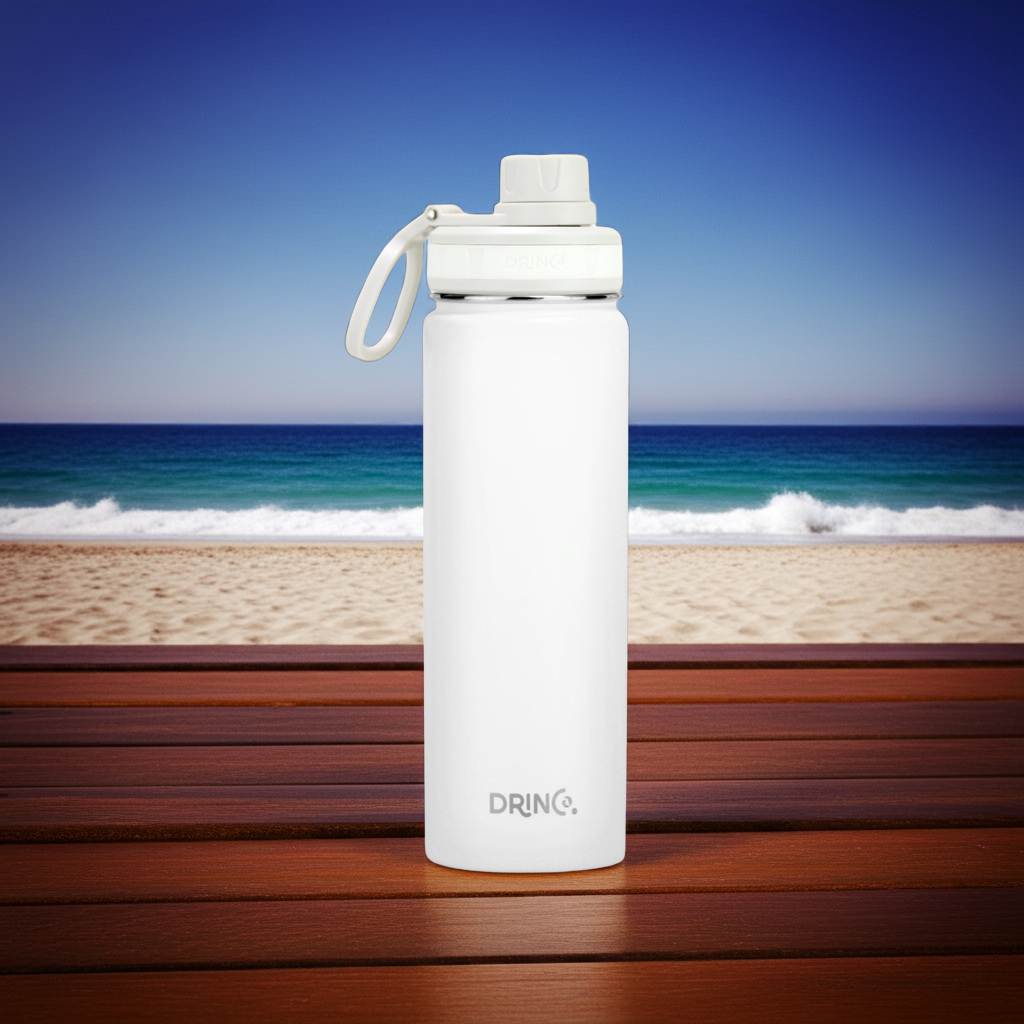 DRINCO® 22oz Stainless Steel Sport Water Bottle - Artic White