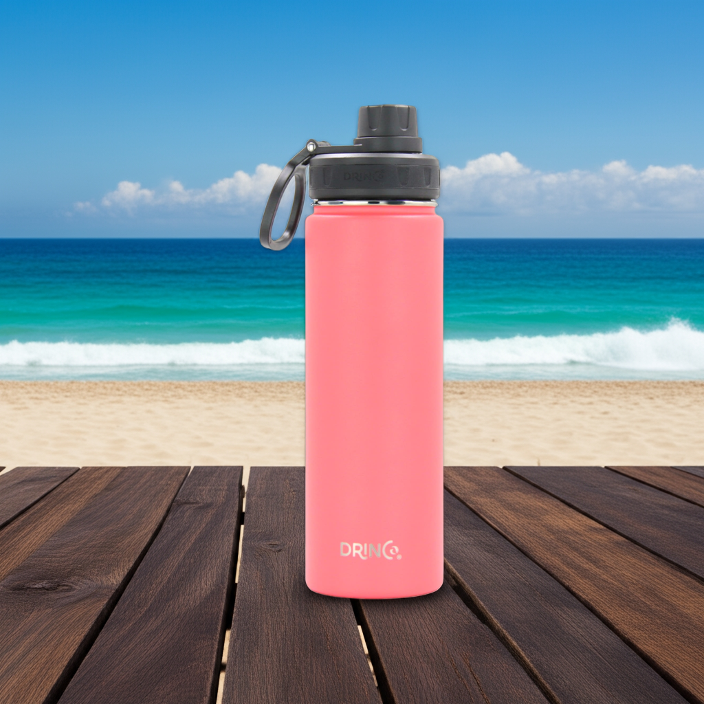 DRINCO® 22oz Stainless Steel Sport Water Bottle - Coral Paradise